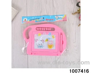 Magnetic drawing board, pink, blue, yellow and red in opp bag