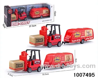ALLOY PULL BACK TRUCK IN IWNDOW BOX