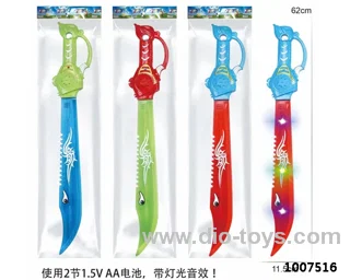 Glowing sword  with  light & music 3 color mixed loading in opp bag