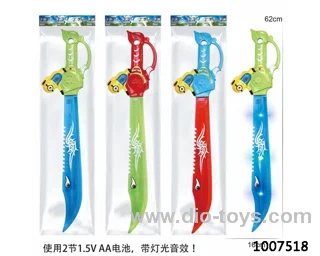 Glowing sword  with  light & music 3 color mixed loading in opp bag