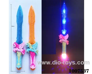 Glowing sword  with  light & music 2 color mixed loading in opp bag