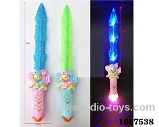 Glowing sword  with  light & music 2 color mixed loading in opp bag