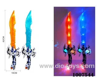 Glowing knife  with  light & music 2 color mixed loading IN OPP BAG