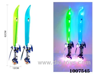 Glowing knife  with  light & music 2 color mixed loading IN OPP BAG