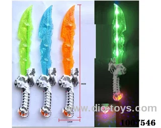 Glowing knife  with  light & music 3 color mixed loading IN OPP BAG