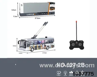 1:32 27MHz 4CH RC BUS WITH LIGHT(INCLUDING ELECTRICITY) IN WINDOW BOX