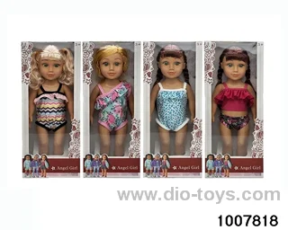 4 MIXED PACKAGES 18 INCH EMPTY DOLL WITH 4 SOUNDS IN WINDOW BOX