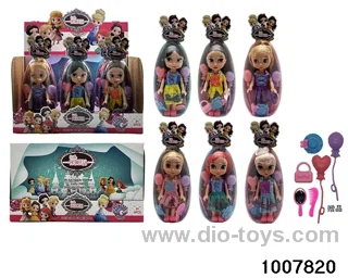 6 MIXED PACKAGES 6 INCH SOLID DOLL IN DISPLAY BOX