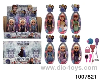 6 MIXED PACKAGES 6 INCH SOLID DOLL IN DISPLAY BOX