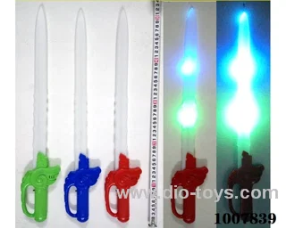 52cm Glowing sword  with  light & music 3 color mixed loading in opp bag
