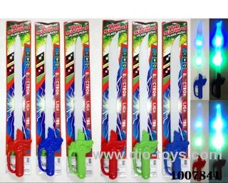 52cm Glowing knife  with  light & music 2 sets mixed loading in Tied On Card