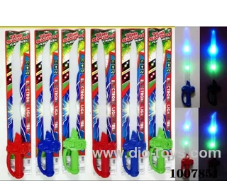 52cm Glowing knife  with  light & music 2 sets mixed loading in Tied On Card