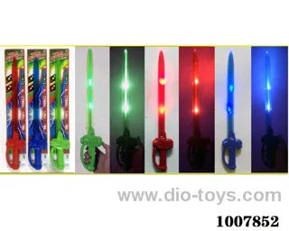 52cm Glowing knife  with  light & music 2 sets mixed loading in Tied On Card