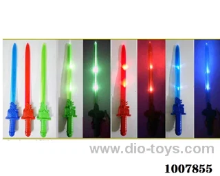 56cm Glowing sword  with  light & music 3 color mixed loading in opp bag