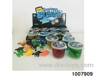 Crystal Mud Slime Dinosaur Transparent Mud (12 PCs/box) in display box