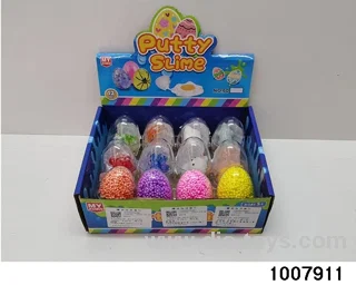 Crystal mud slime simulation egg colorful mud (12/box) in display box