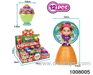 Mini cupcake Barbie (12 houses) (hard glue head) in display box