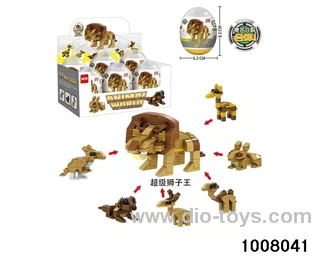 Animal Building Blocks Twisting Eggs-Animal World  in display box