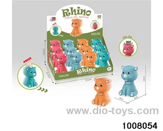 Stress rhinoceros in display box
