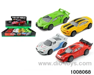 1:36 Four sports car alloy car return force in display box