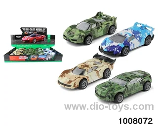 1:36 four alloy camouflage car back force in display box