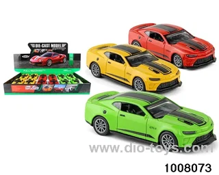 1:36 bumblebee alloy straight grain car back force in display box