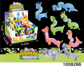 LIGHT STRETCHED GIRAFFE AND DINOSAUR MIX 60PCS/BOX IN DISPLAY BOX