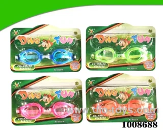 Diving glasses 4 color mixed loading in  Blister card