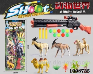 Soft Shot Gun with Animal in  Blister card