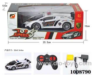 1:20 4ch police rc car  with light & not include in Window box