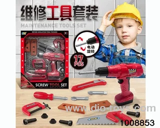 tool with eletric hand drill in window box