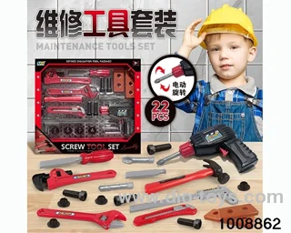 tool with eletric hand drill in window box