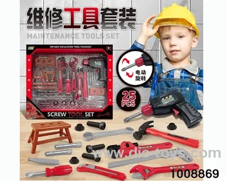 tool with eletric hand drill in window box