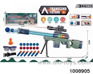 Acoustooptic soft bomb air gun in window box