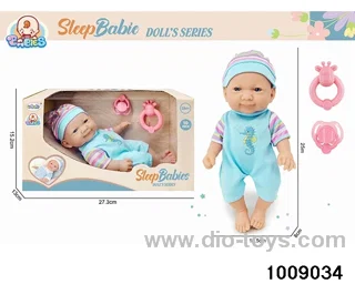 10 inch newborn baby+ringing bell+pacifier in window box