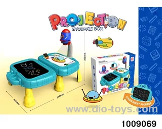 Projection storage box in color box