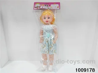 20 INCH  DOLL with music in poly bag header