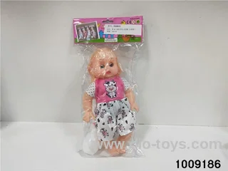 16 inch doll with music&pacifier&stethoscope 4 sets mixed loading in poly bag header