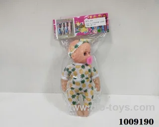 12 inch doll with  pacifier 4 sets mixed loading in poly bag header