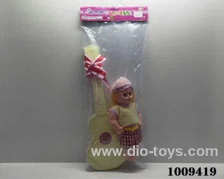 12 inch doll with guitar in PVC bag