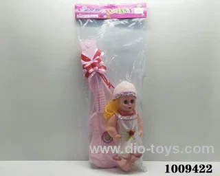 12 inch doll with guitar in PVC bag