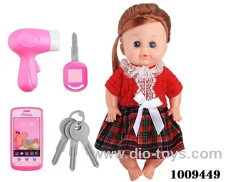 14 inch doll with IC &SOUND &Movable eye in PVC bag