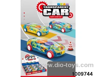 Gear light transparent inertial vehicle (1 box of 9) in display box