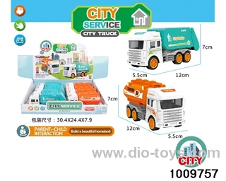 8 pcs/Oil tank truck environmentally friendly vehicle in display box
