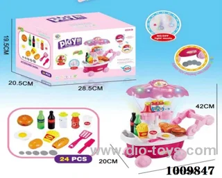 Kitchen set with light&music not include  in Hand box