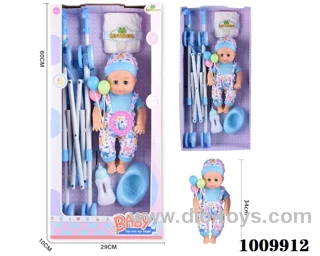 15 inch  Water doll,Movable eyes with  milk bottle ，diaper&With 6-sound IC