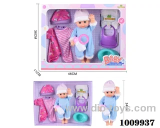 15 inch  Water doll Movable eyes with milk bottle etc  With 6-sound IC