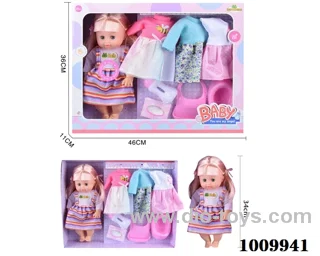 15 inch  Water doll Movable eyes with milk bottle etc  With 6-sound IC