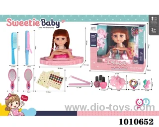 Half doll dressing set in window box