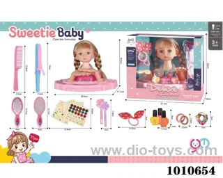 Half doll dressing set in window box